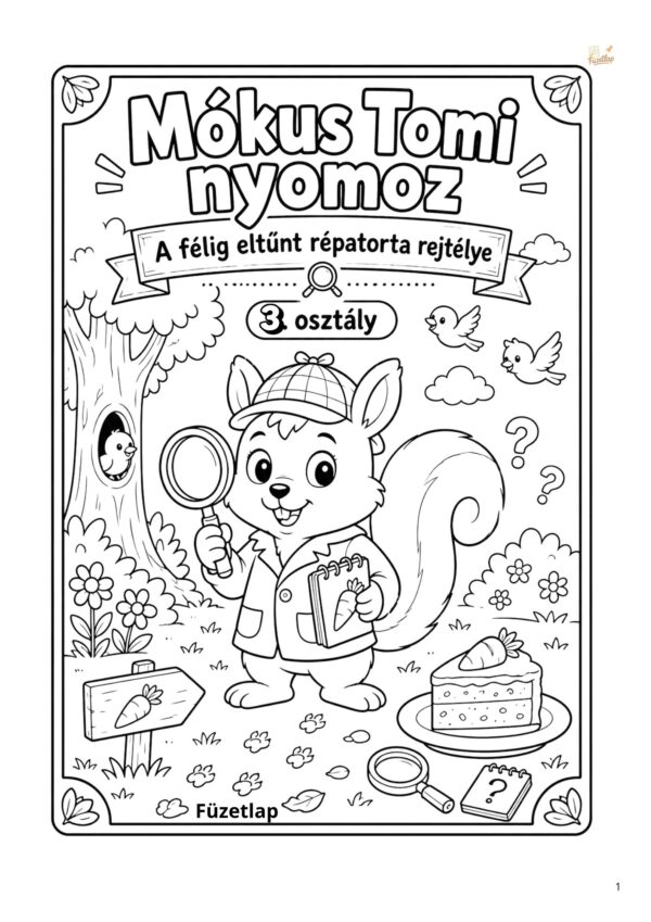 Mókus Tomi - répatorta 3. osztály Mókus Tomi: A félig eltűnt répatorta rejtélye 3. osztályosoknak nyomozós PDF feladatlapcsomag