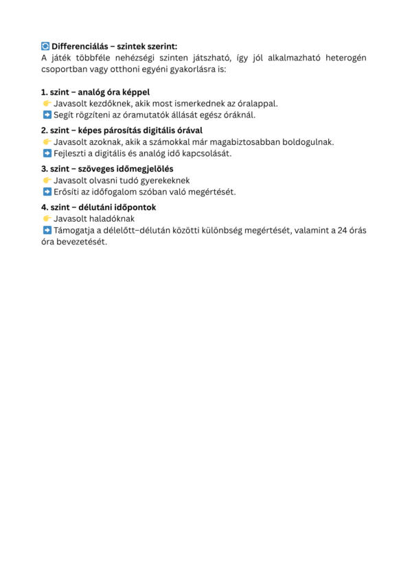 Fedd le az órát! - extra - PDF - feladatlap