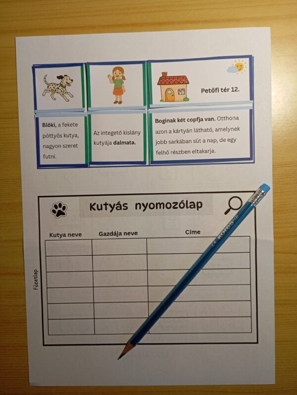 Frissített Kutyás nyomozás PDF feladatlap