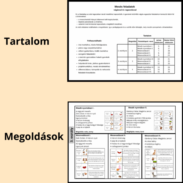 Mesék nyomában - PDf feladatlapok