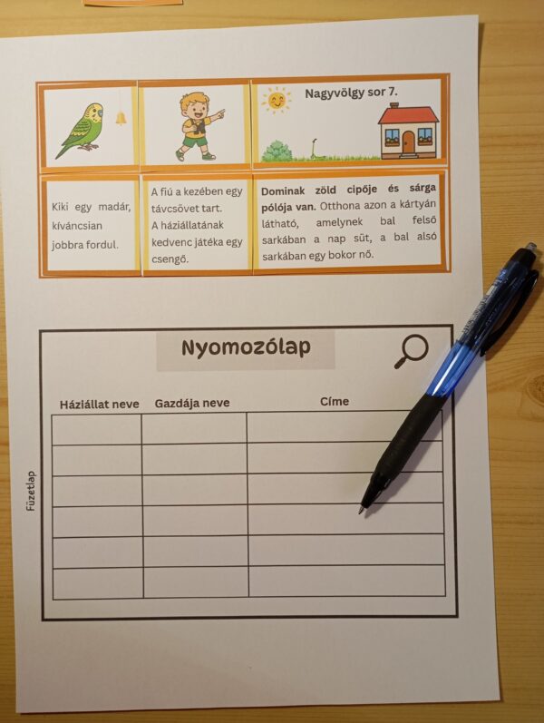 Háziállatos nyomozás – alap PDF csomag