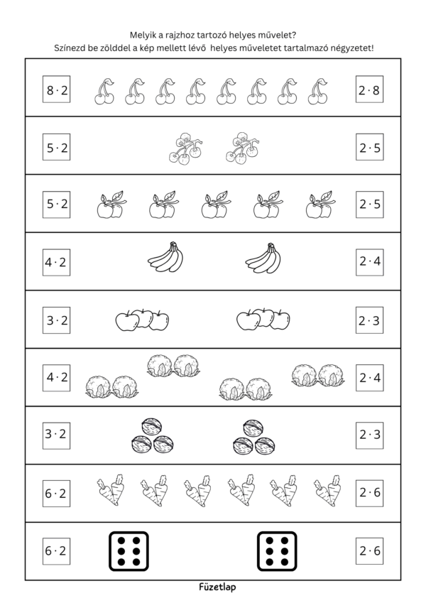 Szorzótábla megértéssel, PDF feladatlapcsomag