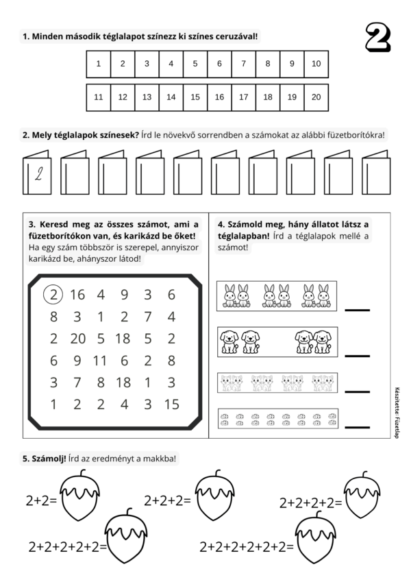 Szorzótábla megértéssel, PDF feladatlapcsomag