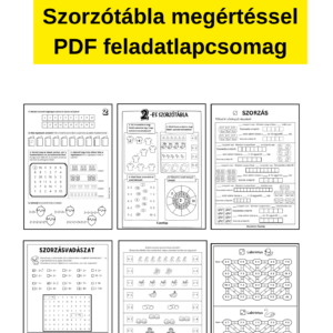 Szorzótábla megértéssel, PDF feladatlapcsomag