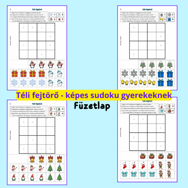 Megoldások(16) Téli fejtörő - képes sudoku PDF