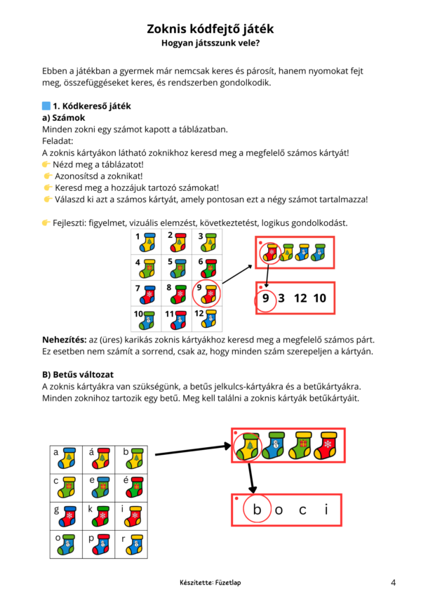 Zoknis rejtély PDF - gondolkodtató