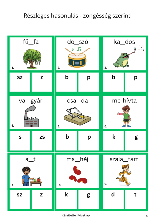 Másképp írjuk, másképp ejtjük – csipeszes kártyagyűjtemény (PDF)