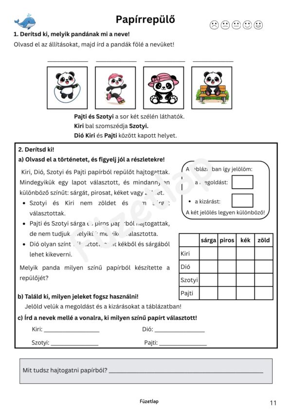 Panda logika – játékos fejlesztő csomag (PDF)