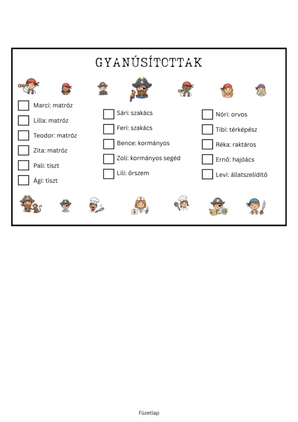 Kalózkaland: Az eltűnt iránytű nyomában (nyomtatható PDF)