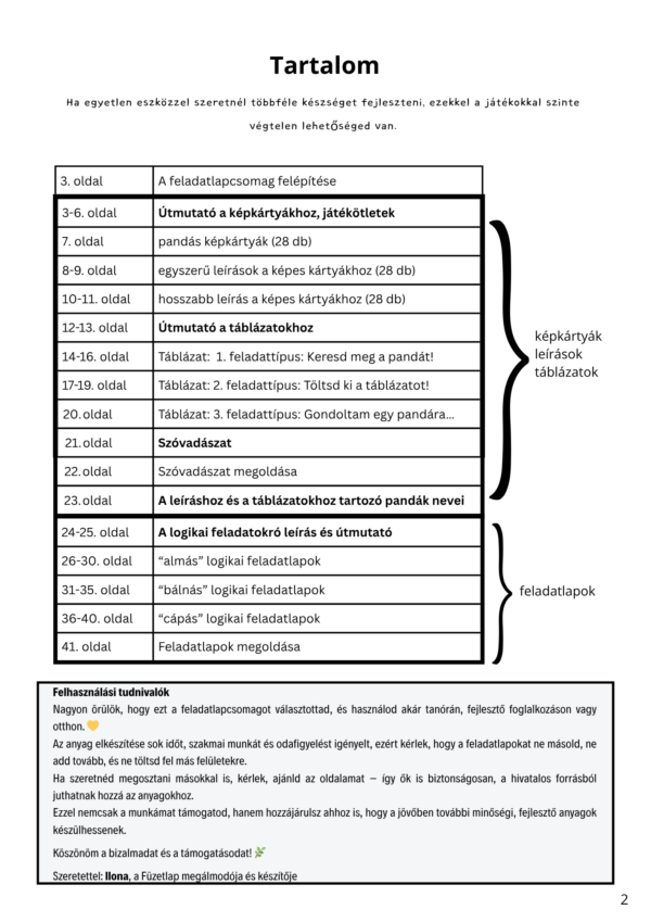 Panda logika – játékos fejlesztő csomag (PDF)