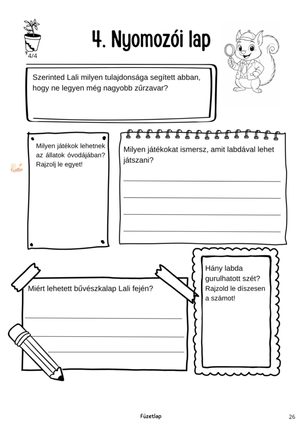 26 2. osztály: Mókus Tomi és az eltört virágcserép rejtélye nyomtatható PDF