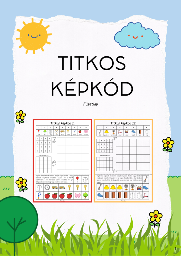 kezdő titkos képkód(5) Titkos képkód számokkal (PDF nyomtatható feladatlap)