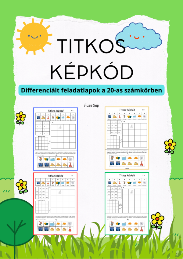 1 Titkos képkód – Differenciált PDF feladatlapok a 20-as számkörben